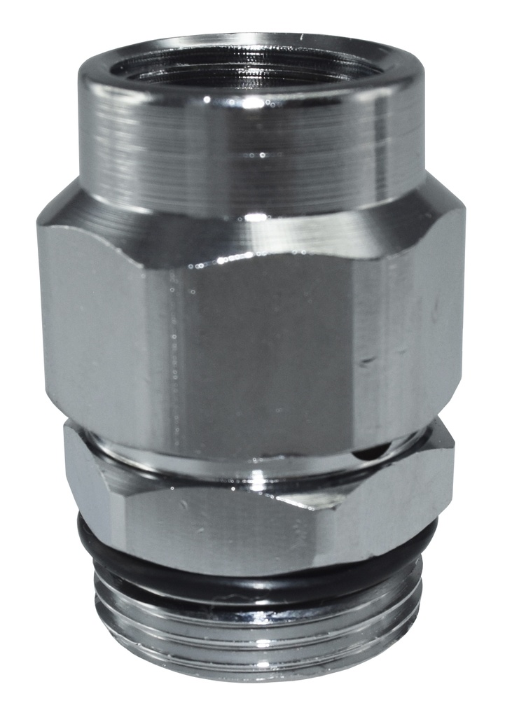 Imusuoja kromattu 1/2" sisäkierre - 3/4" ulkokierre