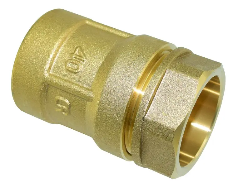 Liitin muovi-rauta 40-1 ¼" sisäkierre messinki