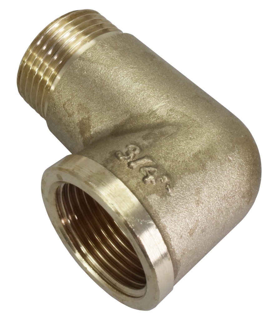 Piippukulma 3/4" sisäkierre-ulkokierre messinki