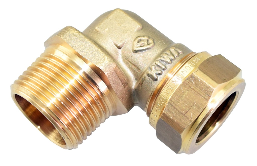 Puserrusliitin kulma ulkokierre 3/4"-18