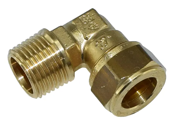 Puserrusliitin kulma ulkokierre 1/2" - 15