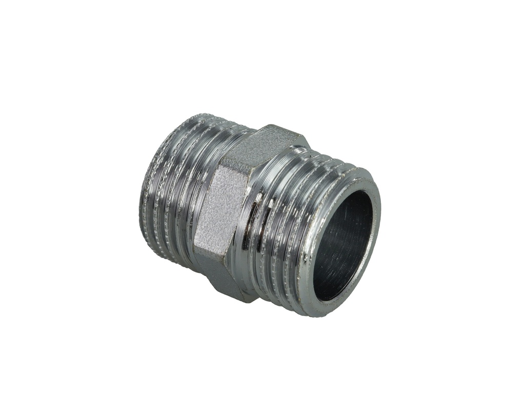 Kaksoisnippa 1/2" kromattu