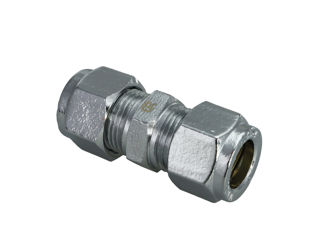 Puserrusväliliitin 12-12 kromattu STF