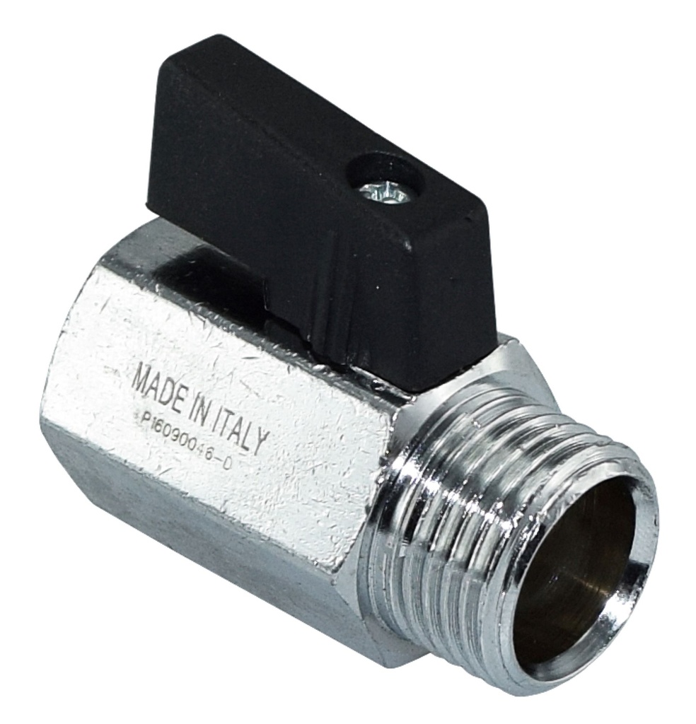 Minipalloventtiili 1/2" sisäkierre - ulkokierre