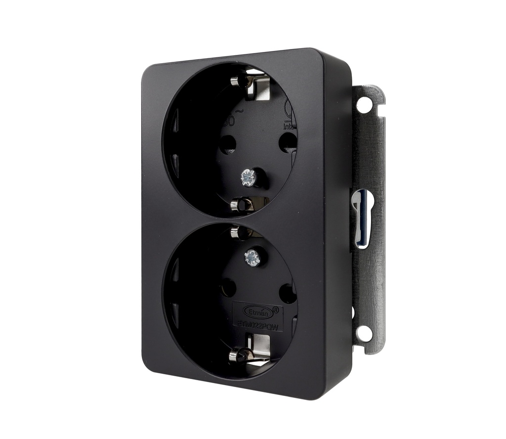 Pistorasia HIILI 2-os uppo keskiölevyllä maadoitettu