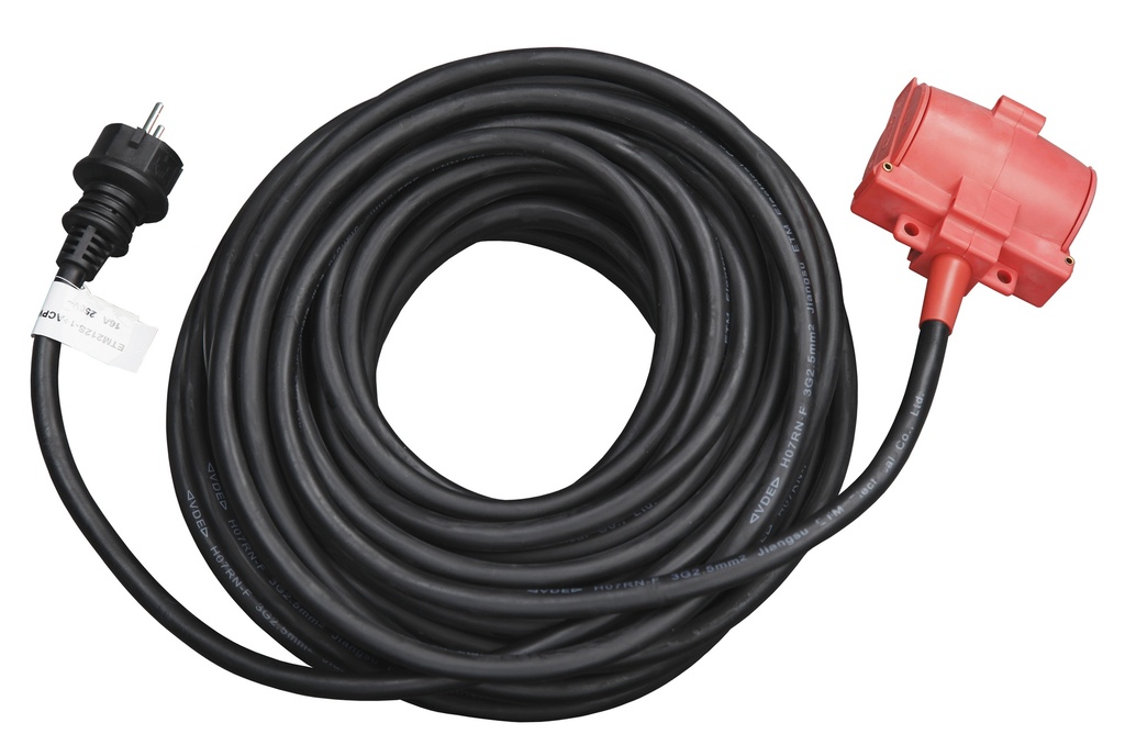 Jatkojohto 2-osainen 3x1.5H05RR-F 5 m IP44