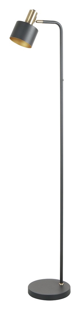 Lattiavalaisin E27 musta/harjattu messinki