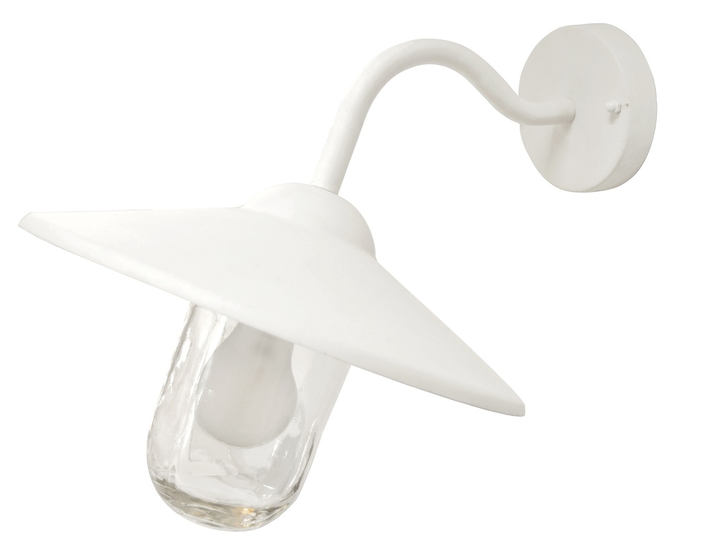 Seinävalaisin KAARILA E27 IP44 valkoinen