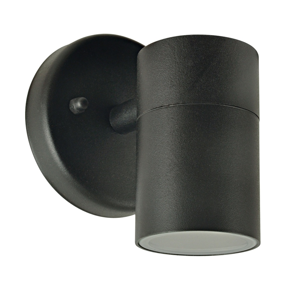 Seinävalaisin AMURI GU10 alas IP44 musta 