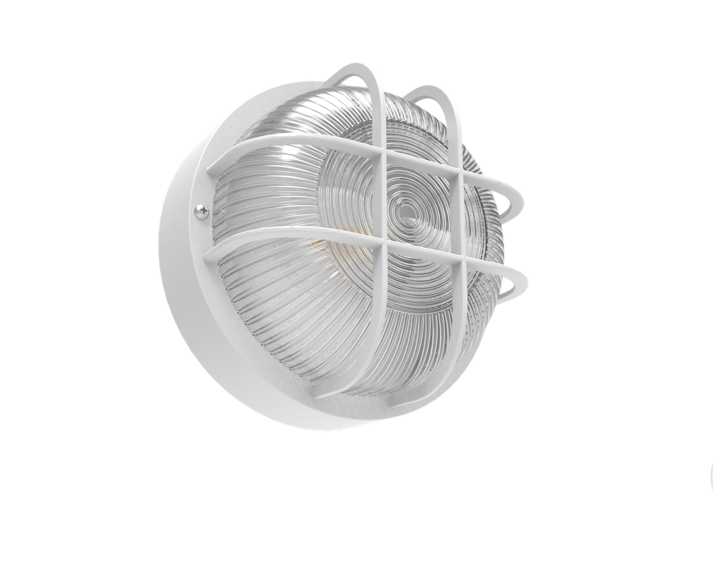 Laivavalaisin pyöreä E27 IP44 valkoinen