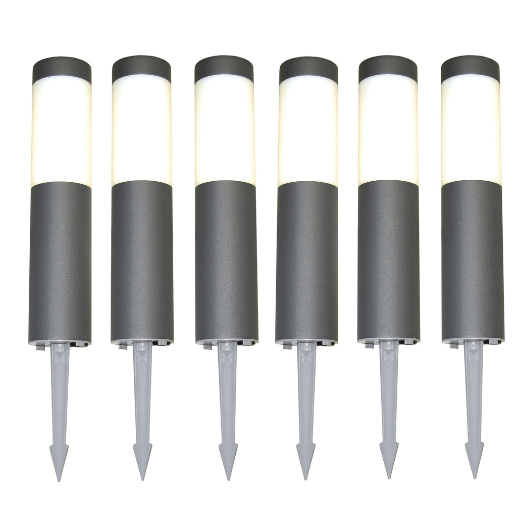 Ulkovalosarja ILTA 6-os 6x130 lm 4K IP44 harmaa