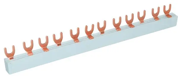 Virtakisko 3-vaihe 12 moduulia haarukka 3P 10 mm²