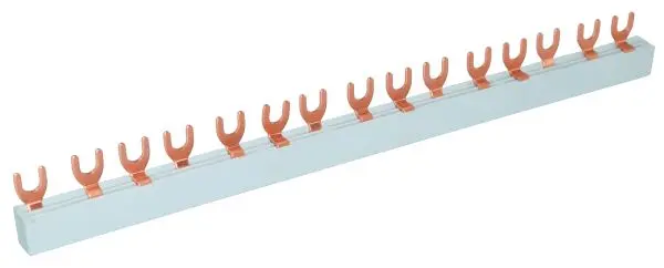 Virtakisko 3-vaihe 15 moduulia haarukka 3P 10 mm²