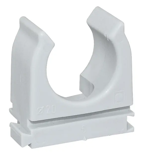 Putkikiinnike muovia 20 mm putkelle 5 kpl
