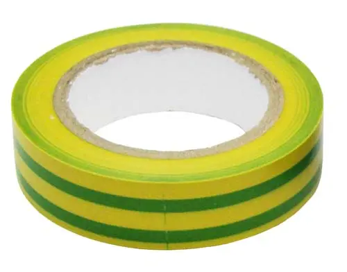 Sähköteippi 10 m x 15 mm kelta-vihreä