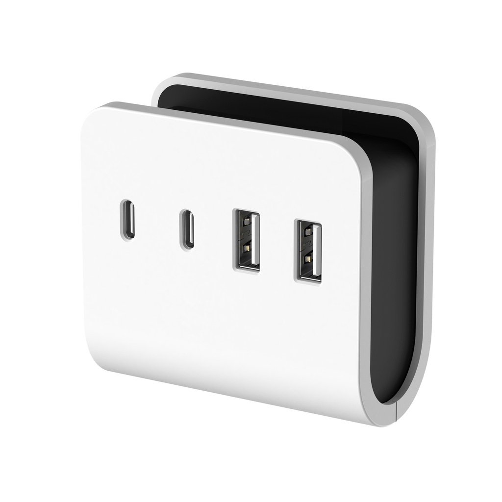 USB Latausadapteri 2 x USB-C + 2 x USB-A