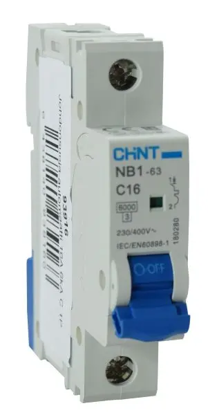 Johdonsuoja-automaatti 16A 6kA C 1P irto