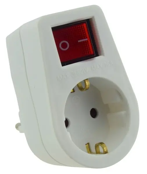 Haaroituskosketin 1-osainen kytkimellä maadoitettu