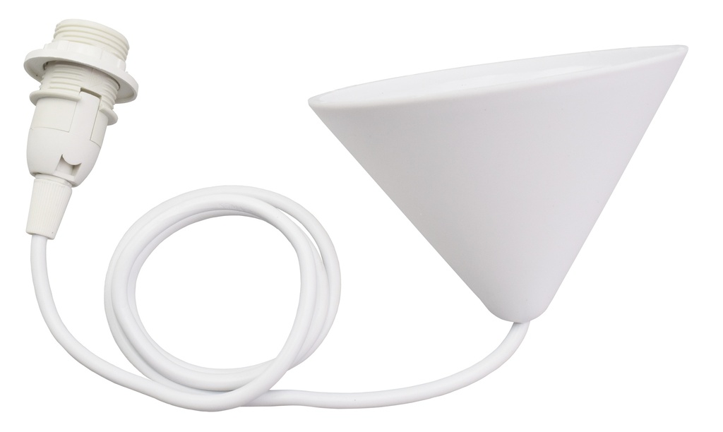 Ripustusjohto laipalla E14 1 m valkoinen