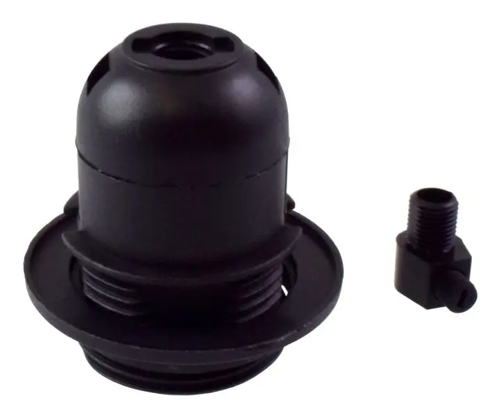 Lampunpidin kierteellä E27 musta