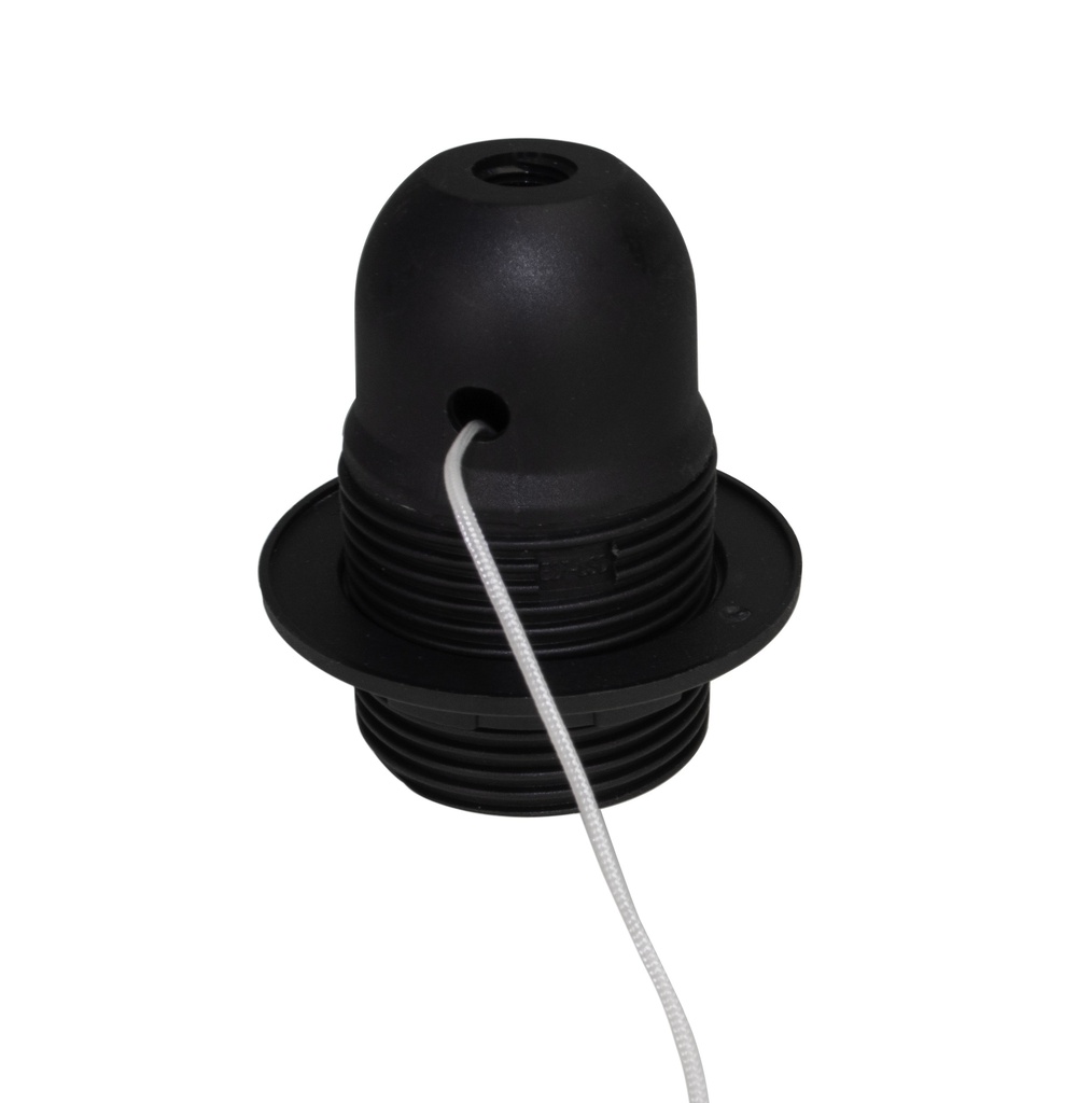 Lampunpidin E27 vetokytkimellä musta