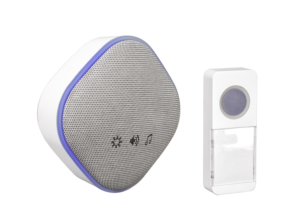 Ovikello langaton paristokäyttöinen 3xAA valkoinen