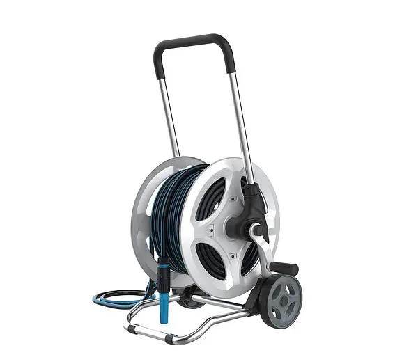 Puutarhaletkukärrysetti 40 m 1/2" teräs/alumiini