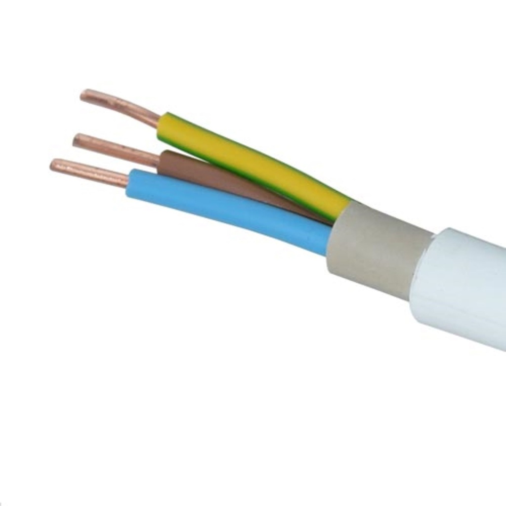 Asennuskaapeli MMJ 5x1,5S K200 m valkoinen