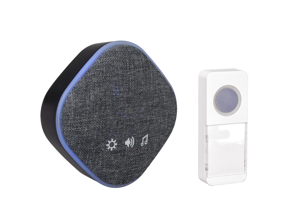 Ovikello langaton 230V musta