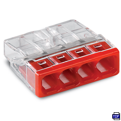 Wago rasialiitin 4-napainen 0.5-2.5 mm² 100 kpl