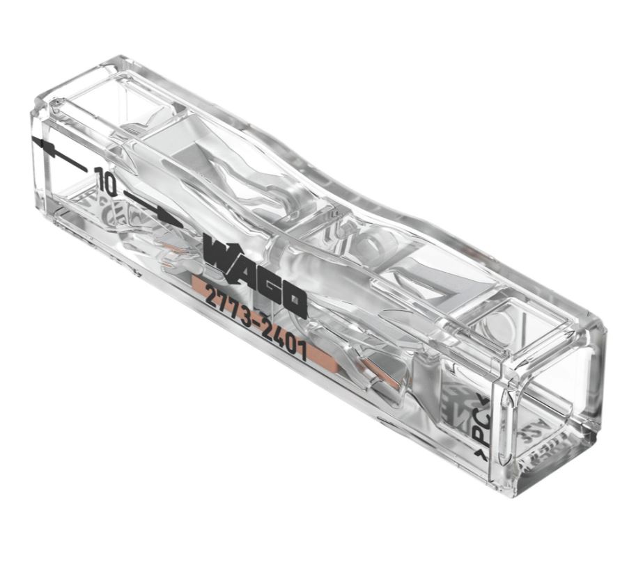 Wago push-wire läpimenoliitin  maks. 4 mm²; 2-johdin