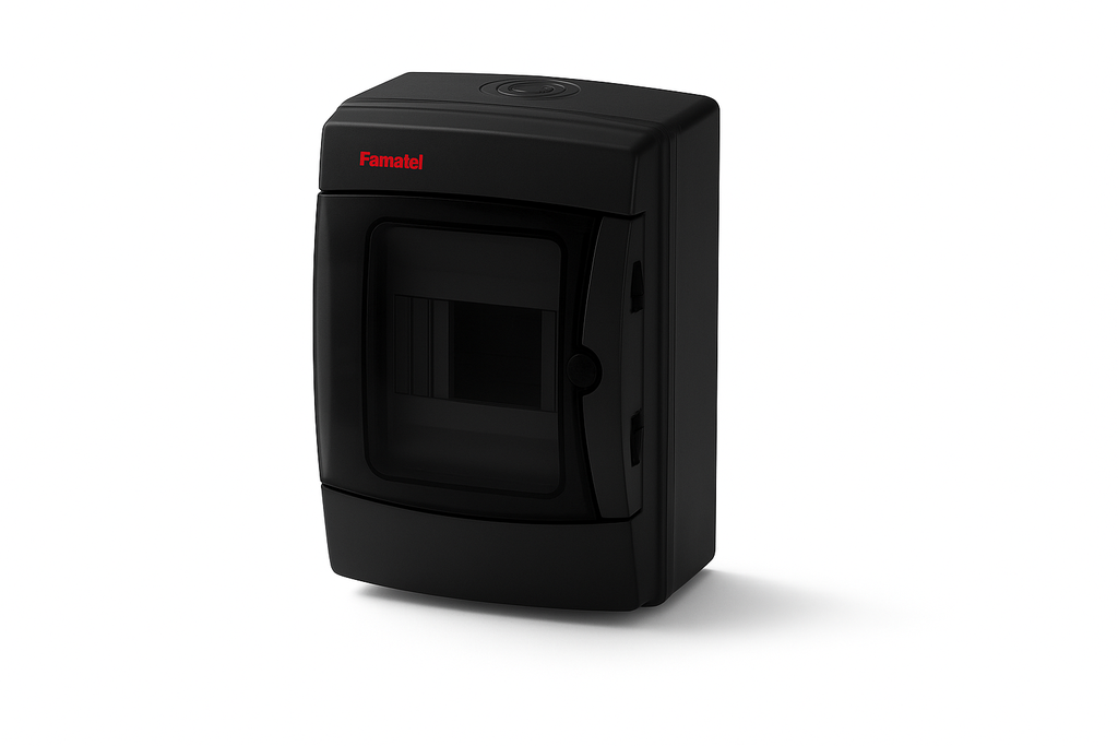 Moduulikotelo pinta 4 moduulia musta IP65 Famatel