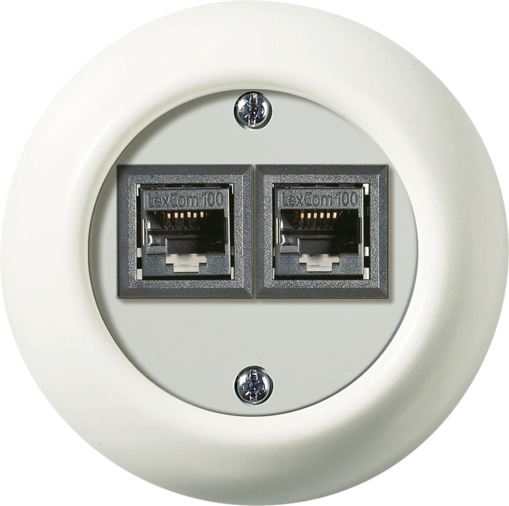 Datapistorasia Schneider Renova 2XRJ45 Cat 6 valkoinen
