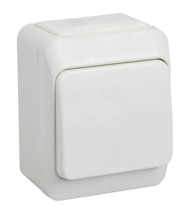 Kytkin Schneider Artic 6 (vaihto) pinta IP44 valkoinen