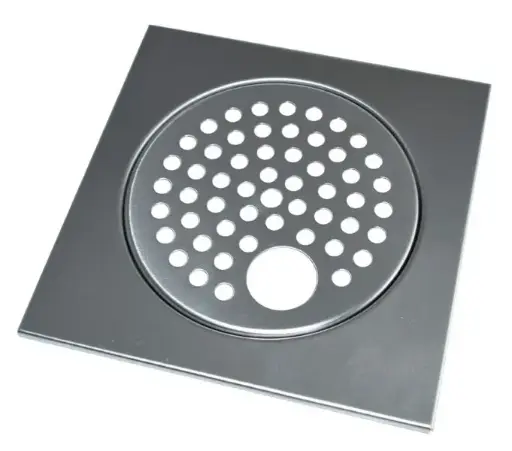 [5295] Lattiakaivon kehys reiällinen ruostumaton teräs kiiltävä