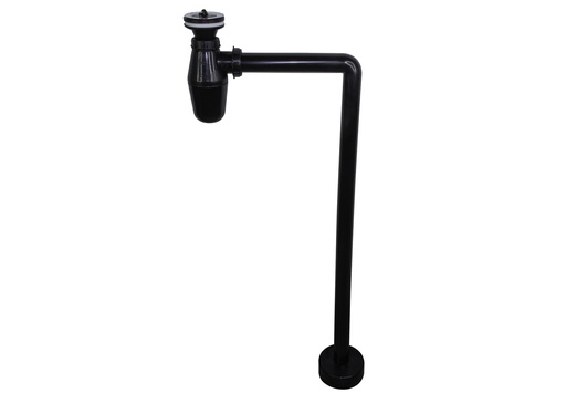 [50102] Pullovesilukko 32 mm lattiaputkella muovia musta