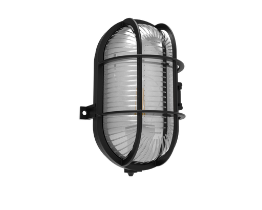 [56111] Laivavalaisin ovaali E27 IP44 musta
