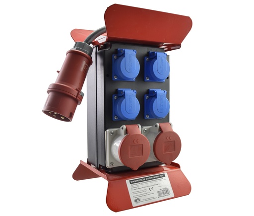 [60504] Työmaan alakeskus Stecky 1 2x16A+4 schuko