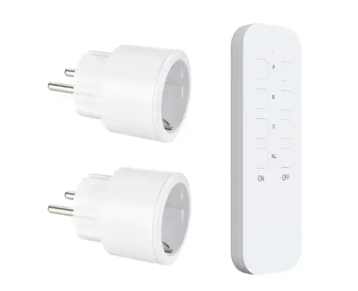 [93552] Kauko-ohjattava pistorasia 2-osainen 10A/2300 W  IP20