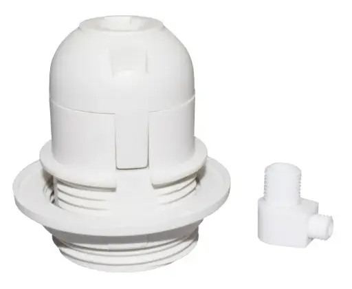 [94414] Lampunpidin kierteellä E27 valkoinen