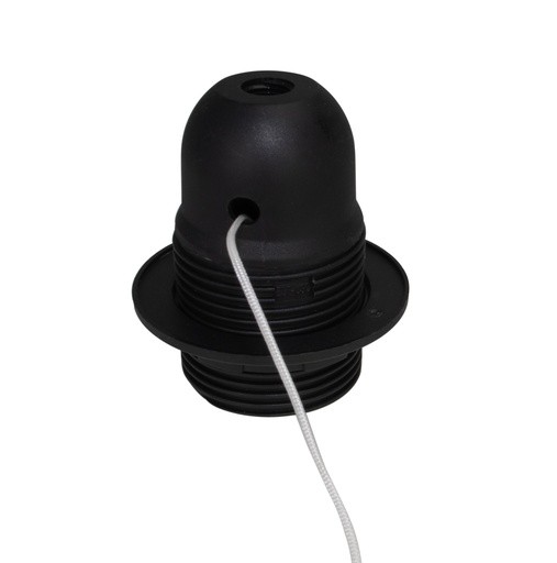 [94428] Lampunpidin E27 vetokytkimellä musta