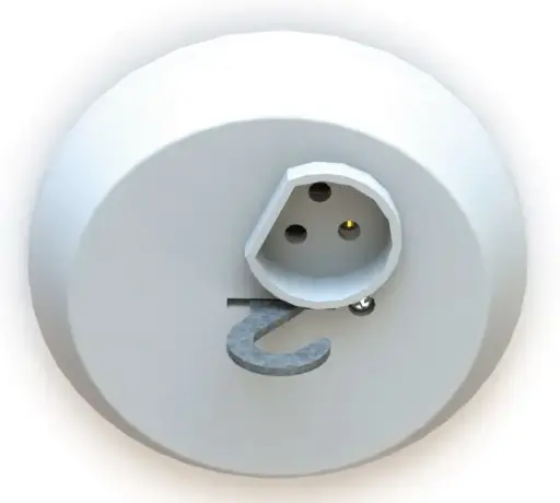 [96012] Valaisinpistorasia kruunu pinta/uppo