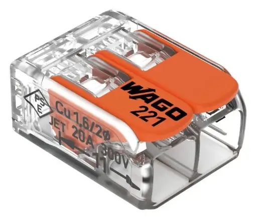 [60473963] Wago vipuliitin 2-napainen 0.14-4 mm² 16 kpl
