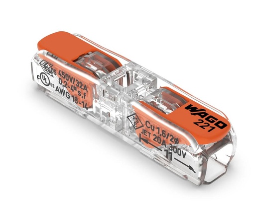 [60498397] Wago läpimeno-vipuliitin 1-napainen 0.2-4 mm² 12 kpl