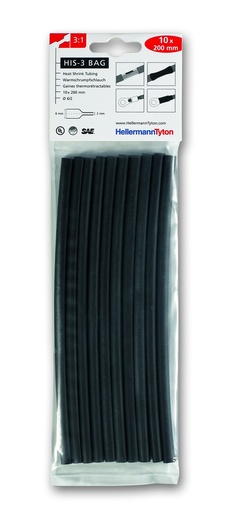 [308-30610] Kutisteletku HIS-3-BAG 6/2 musta