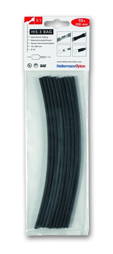 [308-31210] Kutisteletku HIS-3-BAG 12/4 musta