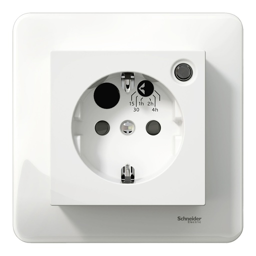 [WDE008329] Ajastinpistorasia Schneider Exxact 1-os 8A valkoinen