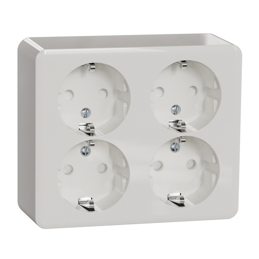 [WDE016088] Pistorasia Schneider Exxact 4-os pinta valkoinen IP21