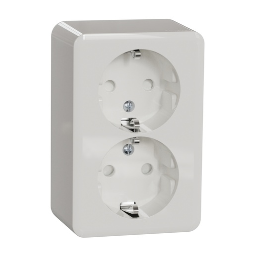 [WDE016089] Pistorasia Schneider Exxact 2-os pinta valkoinen IP21